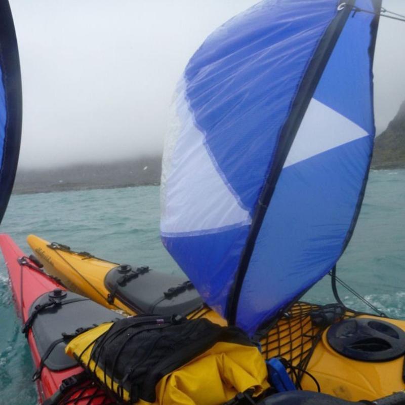 Clear Window Downwind Kayak Sail Portable Kayak Sail With Clear Window  Windsurfing Sail for Canoes, Inflatable Boats