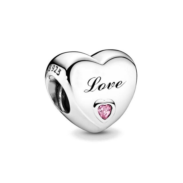 New 925 Sterling Silver Heart Be Magical You Are My World Girlfriend Bead Fit Original Charms Bracelet Jewelry Diy