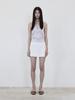 Deoenel Dot Pleated Short Skirt -[Ivory]