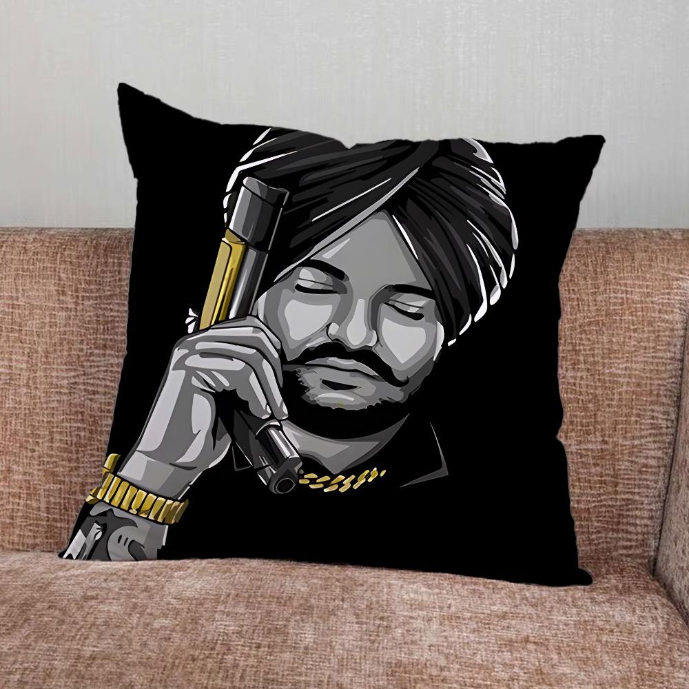 Sidhu Moose Wala Pillow Case For Home Bedroom Car Office Decoration Living Room Sofa Cushion Cover Suitable