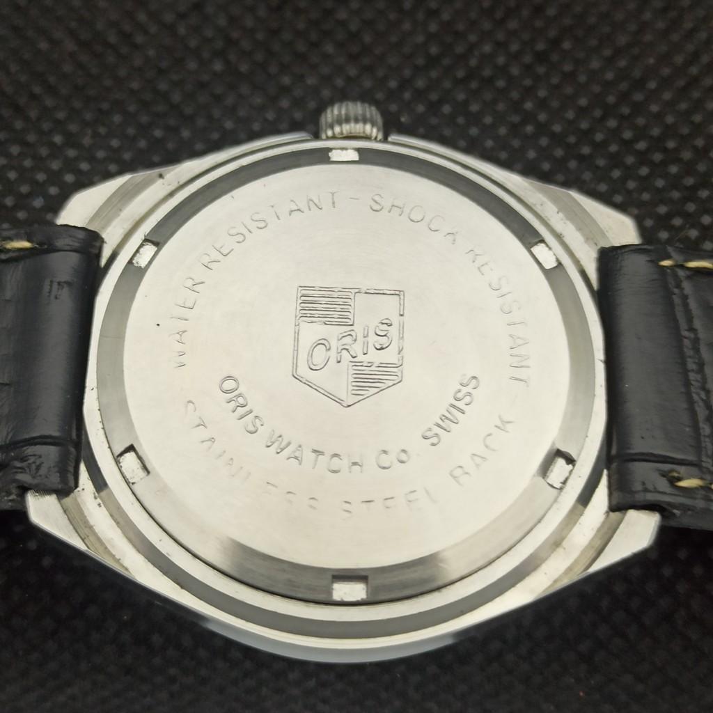 VINTAGE ORIS WINDING SWISS MENS REFURBISHED WRIST GREEN WATCH 558b-a296970-1