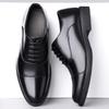 Classic Men's Casual Leather Oxfords Shoes Lace Up Business Formal Dress Footwear Lace Up Male Derby Shoes Outdoor Walk Sneakers