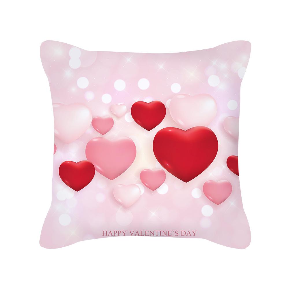 Nordic Pink Valentine's Day Gift Love Peach Skin Pillow New Home Soft Decoration