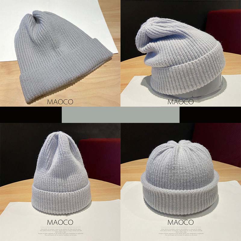 Dámská zimní tlustá teplá umělá králičí kožešina elastická pletací čepice Krásná čepice s čepicí