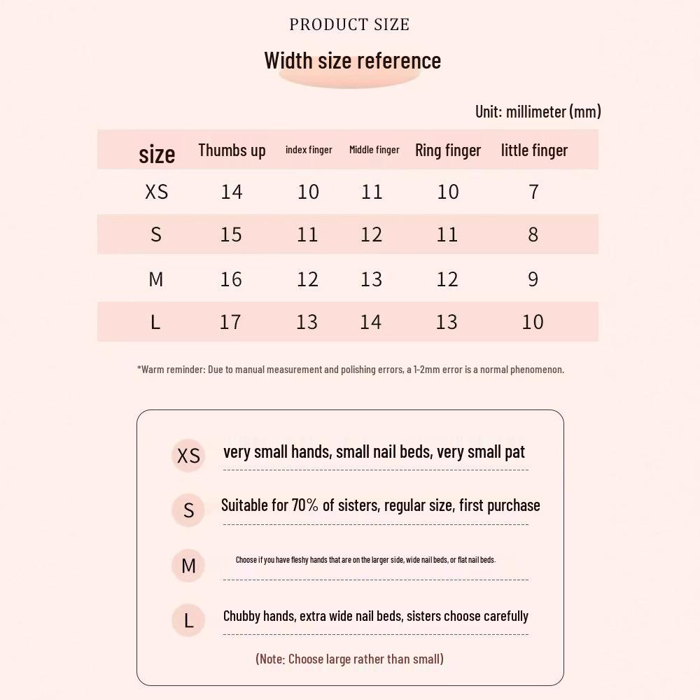 Handmade Detachable Ice-Clear Red Gradient Flower Short Nail Tips