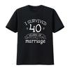 Mens I Survived 40 Years of Marriage Couple 40th Anniversary T Shirt Black Vintage Washed Top For Everyday Wear Unisex Soft
