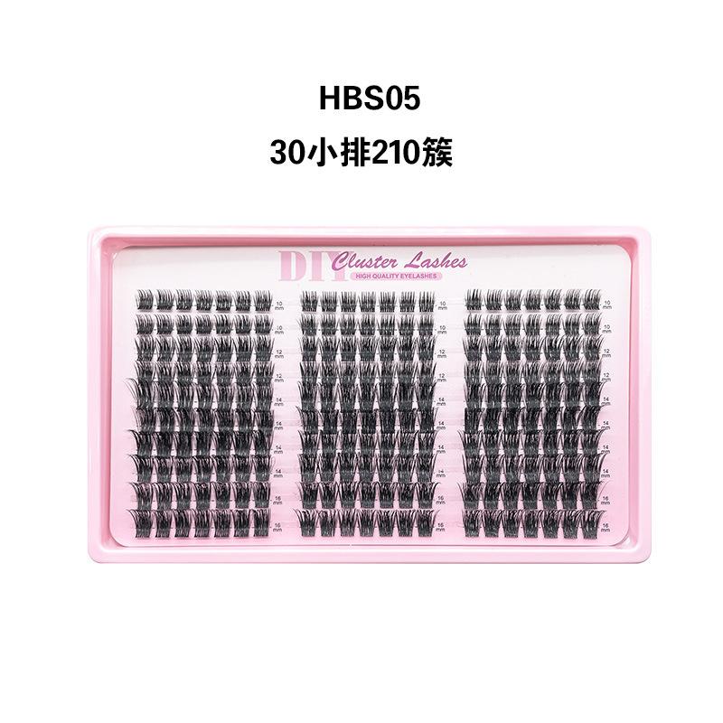 Flat False Eyelashes Stable Segmented Hairs 30P40P50P60P80P14 Rows Curled