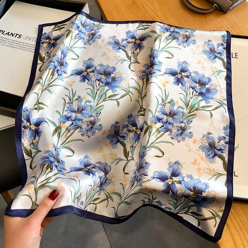 53 * 53cm Mulberry Silk Small Square Scarf Multifunctional Professional Fashion Decoration Silk Scarf For Spring And Autumn Warmth Shawl