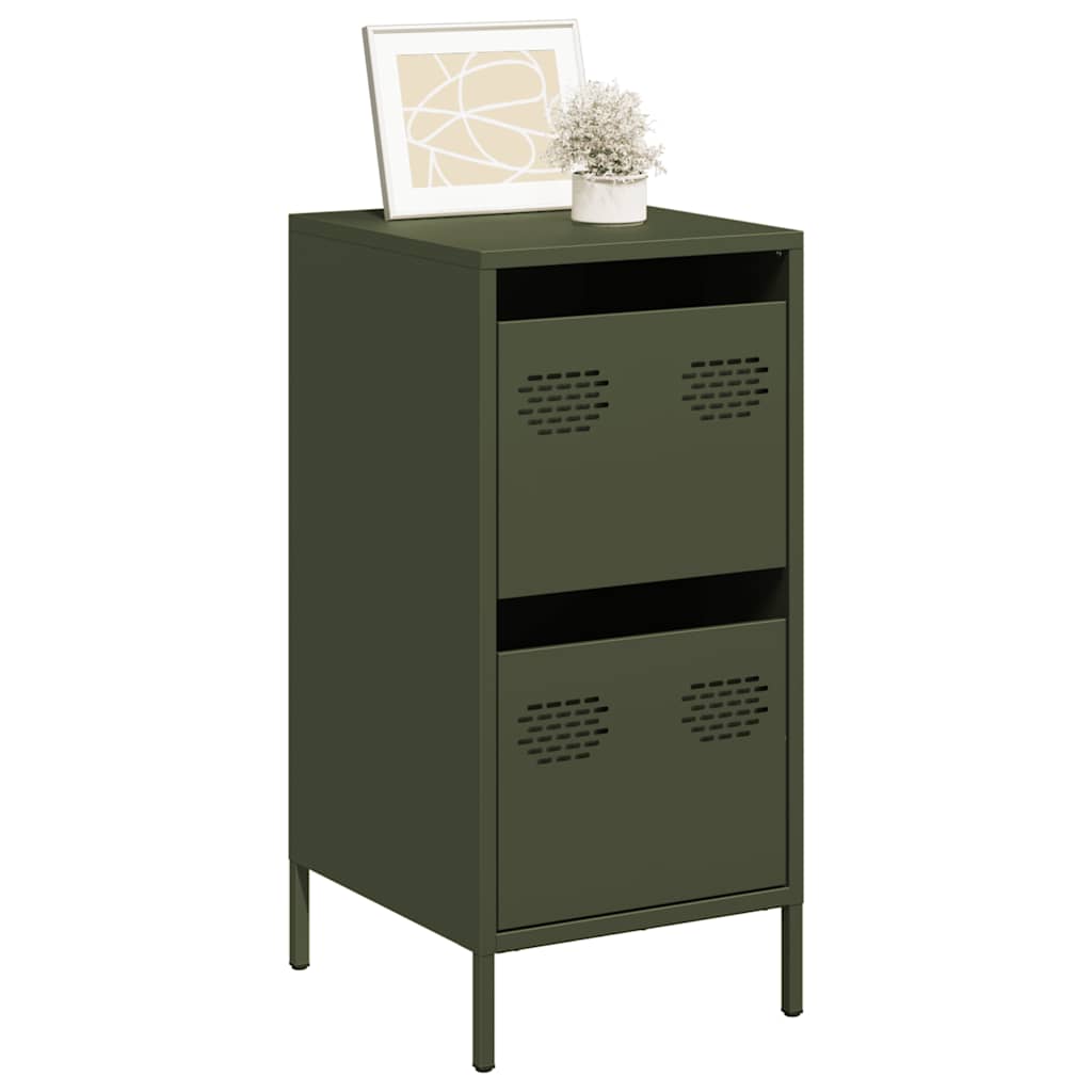 Sideboard Olive Green 35 X 39 X 73.5 Cm Cold Rolled Steel