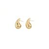 New Small Water Droplets CCB Gold Color Smooth Stud Earrings for Women Punk Geometry Zircon Accessories Girlfriend Gift