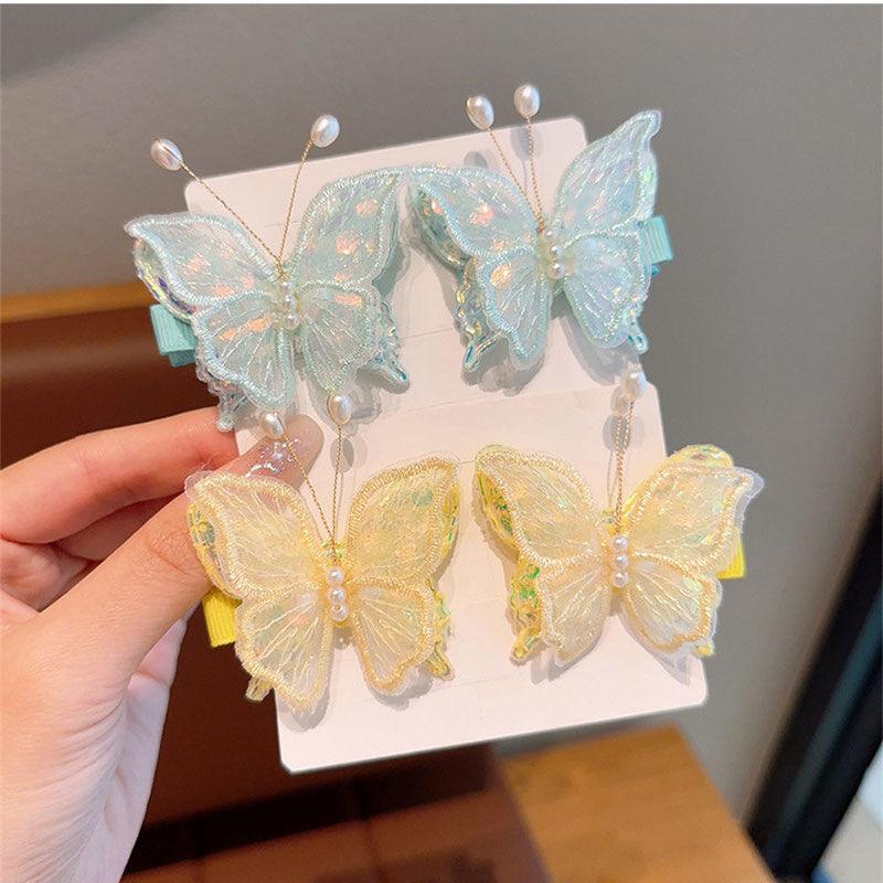 Children's butterfly hair clip for little girls, no harm to hair princess hair clip for girls, broken hair clip for baby hair accessories