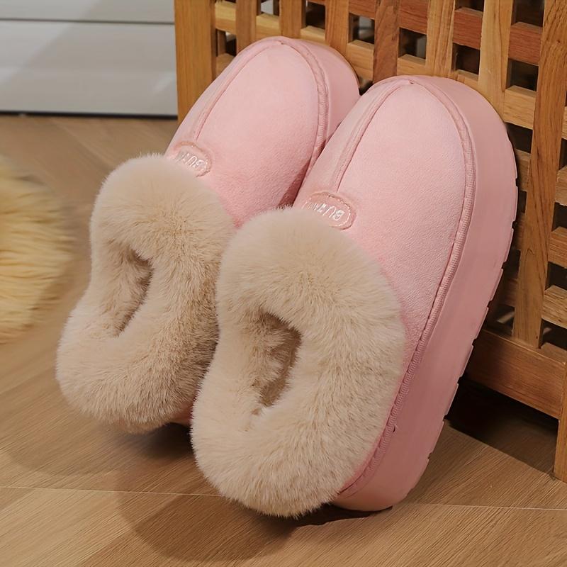 Thickened Warm Low-Top Couple's Plush Indoor Slippers for Men and Women, New 2025 Autumn/Winter Home Shoes