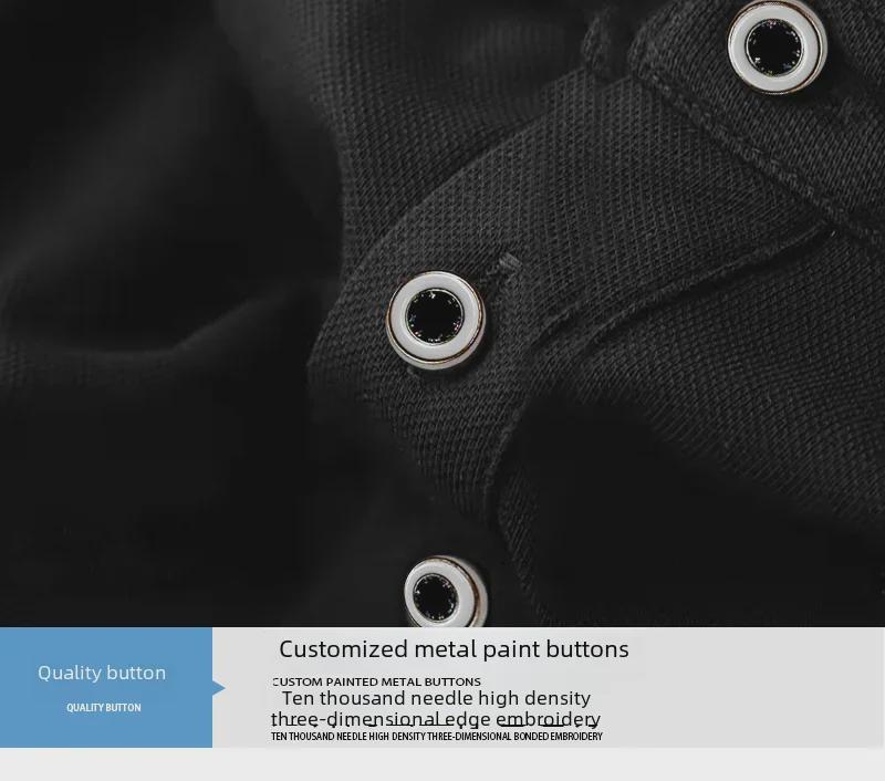 Men's European Summer 2023 Embroidered Polo: Personalized Badge, High-End, Short Sleeve, Trendy Business Style