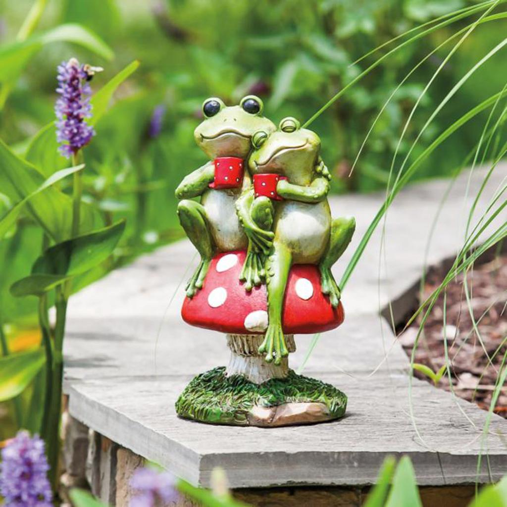 Buy Frog Couple Garden Statue Cute Outdoor Resin Sculpture at