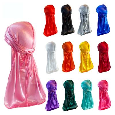 Street Dance Cycling Outdoor Headscarf Strap Elastic Thickened Dense Light Cloth Long Tail Hat SILKY DURAG