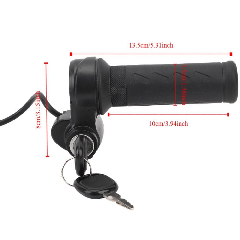 with 2 Keys Electric Bike Throttle Grip Waterproof Full Twist Throttle  E-Bikes