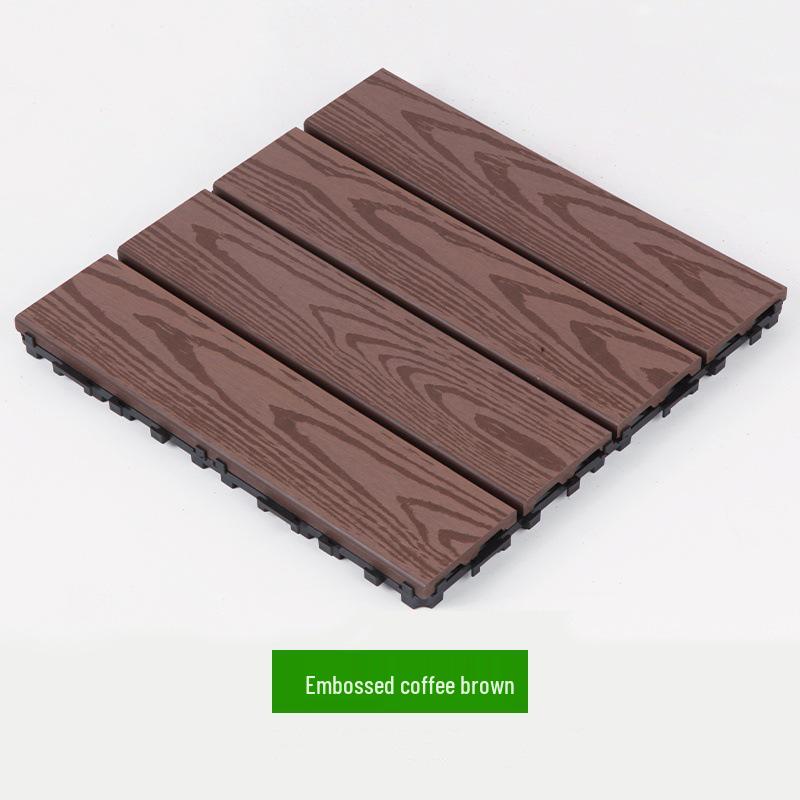 

3D Имитация Древесины Нескользящий Композитный Настил для Улицы - Самозащелкивающиеся Антикоррозийные WPC Панели 30 x 30 cm