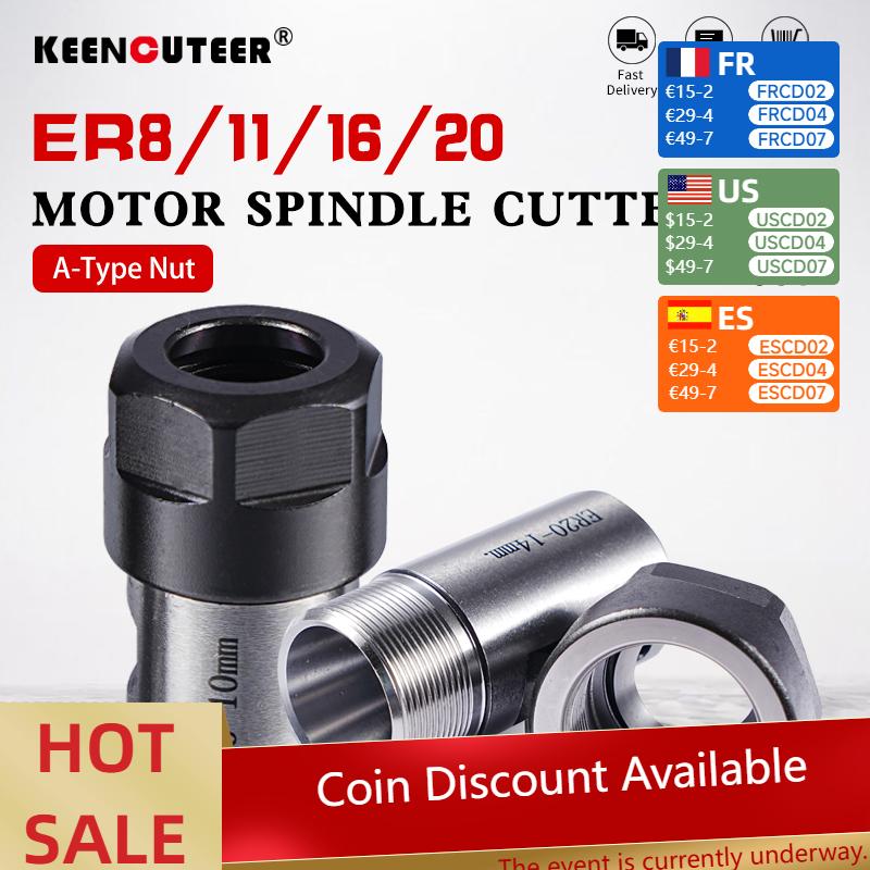 

Motor Shaft Toolholder Chuck Collet ER8 ER11 ER16 ER20 Spindle Sleeve 3mm 5mm 8mm - Bracket Tool for Workshop & DIY Projects C16-ER11-35L-10