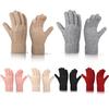 Knitted Gloves for Women In Winter  Double Layer Plus Velvet Thickened Cold proof Jacquard Outdoor Riding Warm Touch Screen Gloves