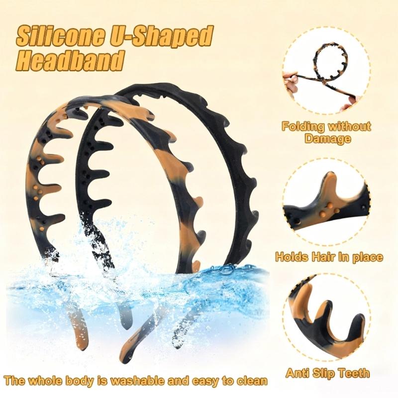 Soft Silicone Hairband For Women Men Kids NonSlip Hairband With Comfortable Elastic Design For Sport Yoga Gym Daily Use