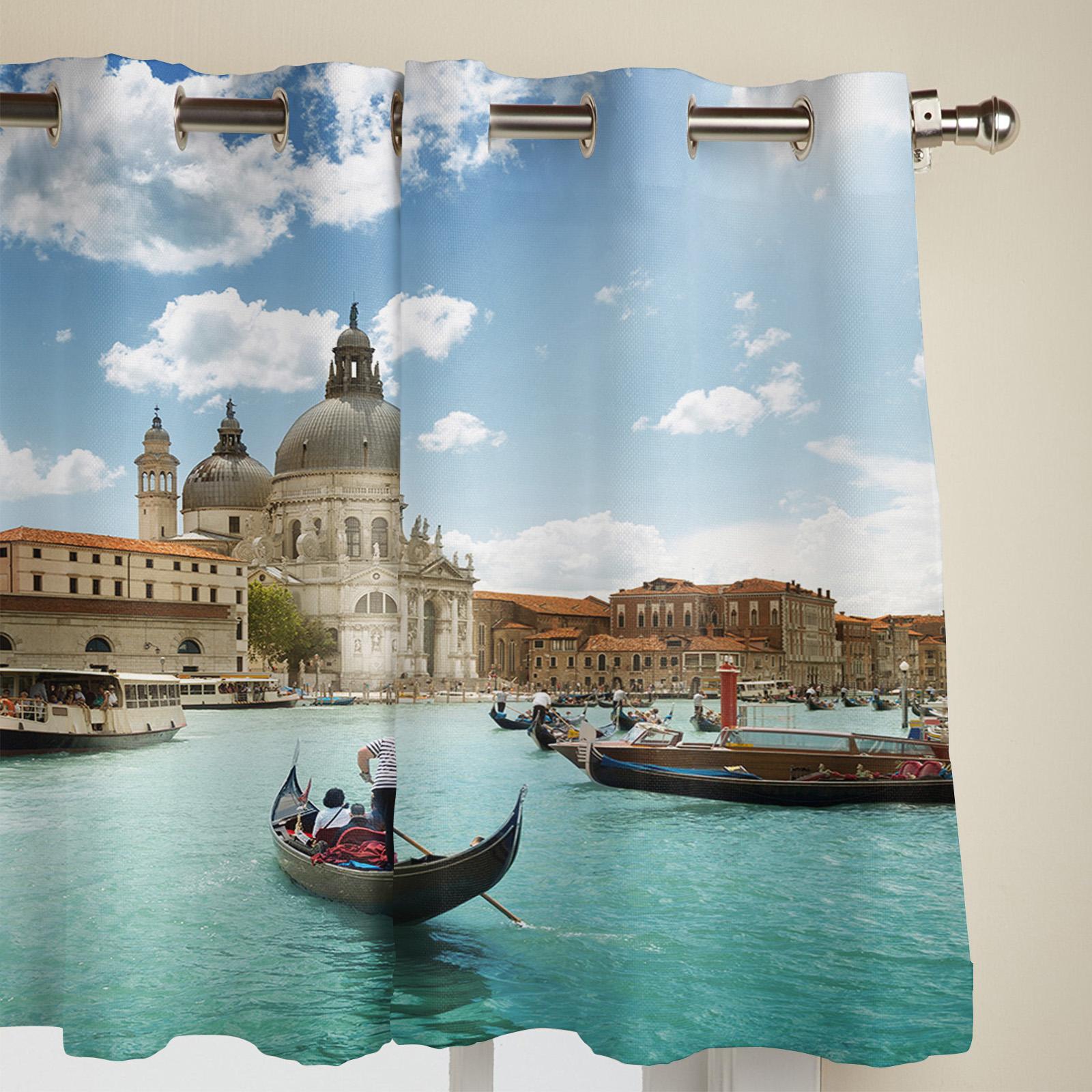 Церковь Приморский Лодка Оконные Шторы Спальня Гостиная Оконные Шторы Кухонные Украшения — фото 4