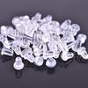 100pcs/lot Clear Soft Silicone Rubber Earring Backs Safety Bullet Stopper Rubber Jewelry Accessories DIY Parts Ear Plugging
