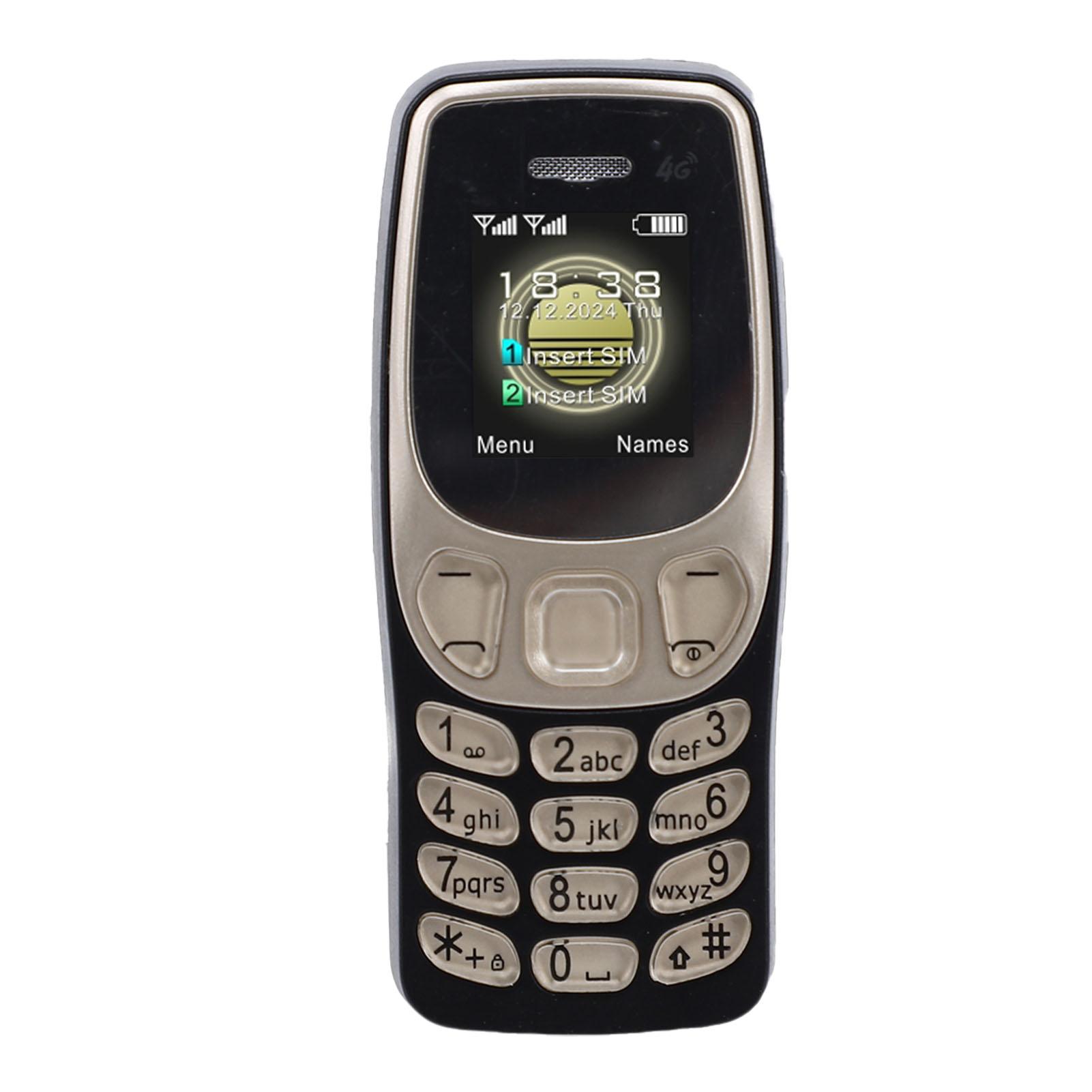 

Unlocked Phone for Seniors Dual SIM 4G LTE Elderly Mobile Phone with SOS Key MP3 Playback Black Gold