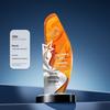2025 Premium Crystal Trophy with Aluminum Plaque, Ideal for Employee Awards, Annual Meetings, Competitions, and Engraved Souvenirs
