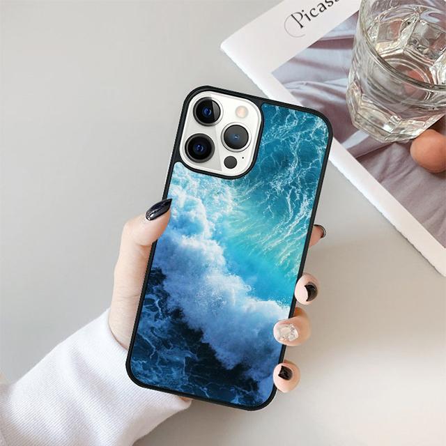 Summer Beach Ocean Waves Phone Case For iPhone 17 Air 16 pro max 15 14 plus 12 13 Soft Bumper Shell Cover coque