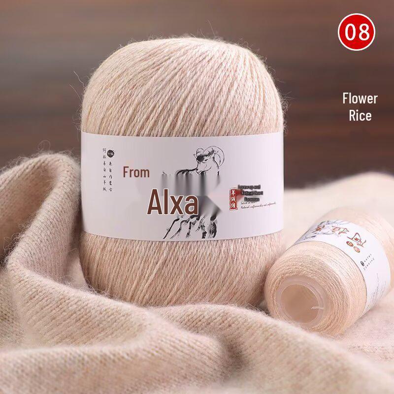 Hand-Knitted Medium-Thick Pure Cashmere Yarn Ball for DIY Projects - Perfect for Scarves and Gifts