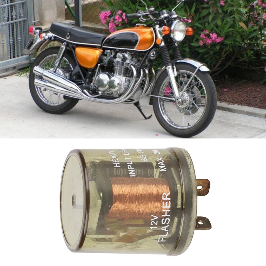 2 Pin 12V Motorcycle Electronic Turn Signal Light Halogen Flasher Flasher Relay
