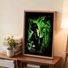 Full Round Diamond Painting The Green Crow Art Rhinestone Picture Mosaic DIY 5D Cross Stitch Embroidery Home Decoration