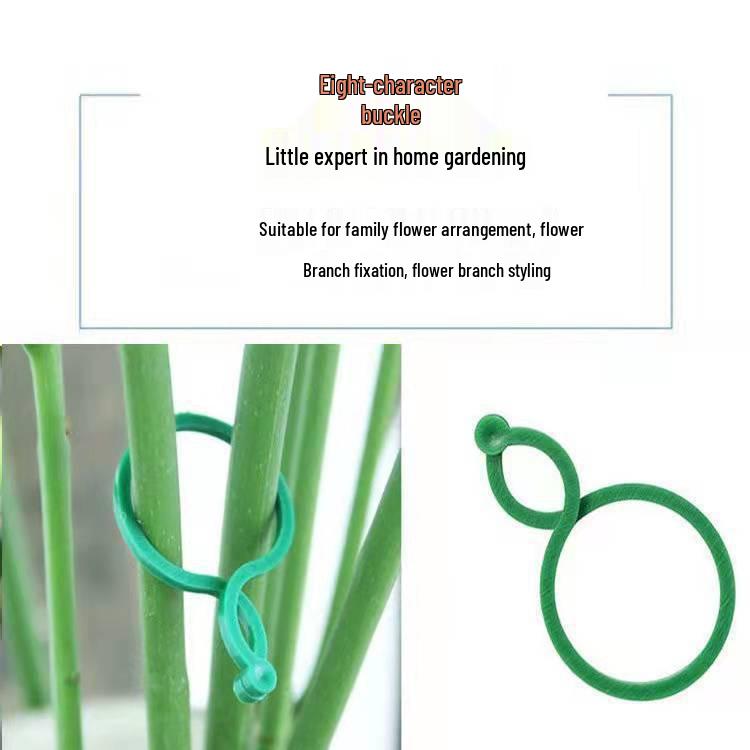 Climbing Plant Support Clips - Figure-Eight Garden Buckles for Stem Support and Vine Fixing