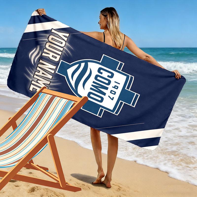 Custom Como Print Beach Towel, Large Soft Quick Dry Towel for Beach Camping Swimming
