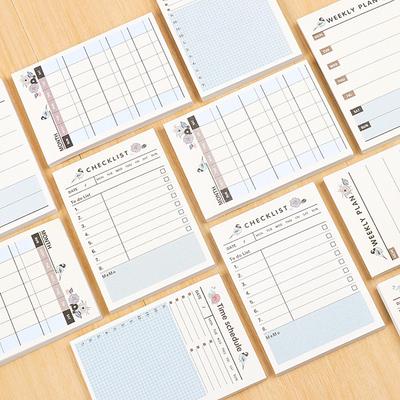 Týdenní plán Multifunkční samolepicí N Times Memo Pad Sticky Mini Notes Book Book School Office