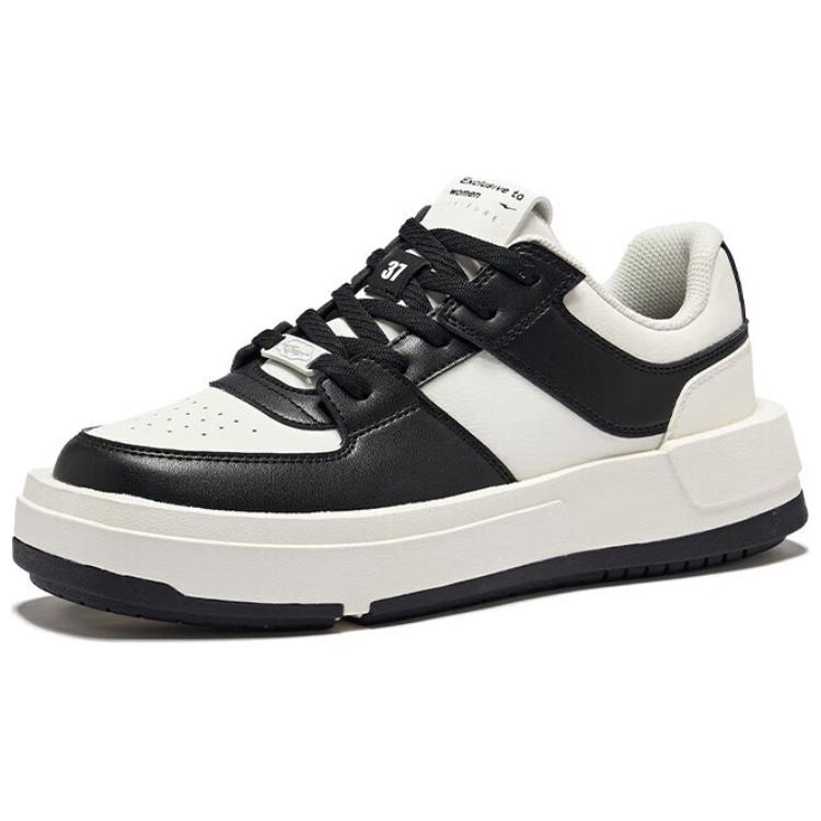 Erke Comfortable Versatile Slip-Resistant Durable Low-Top Sneakers Women sneakers White Black 52125101405-003