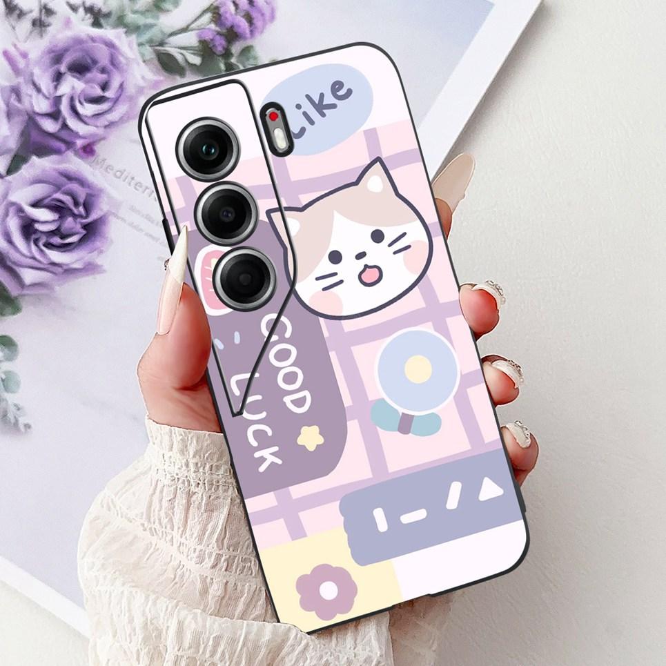 

Для Tecno Camon 40 40Pro 4G Задняя крышка Мягкий матовый силикон Крутой стиль Мультяшные животные Чехол Для Camon40 Pro CM5 CM6 Чехол для телефона Camon 40 4G