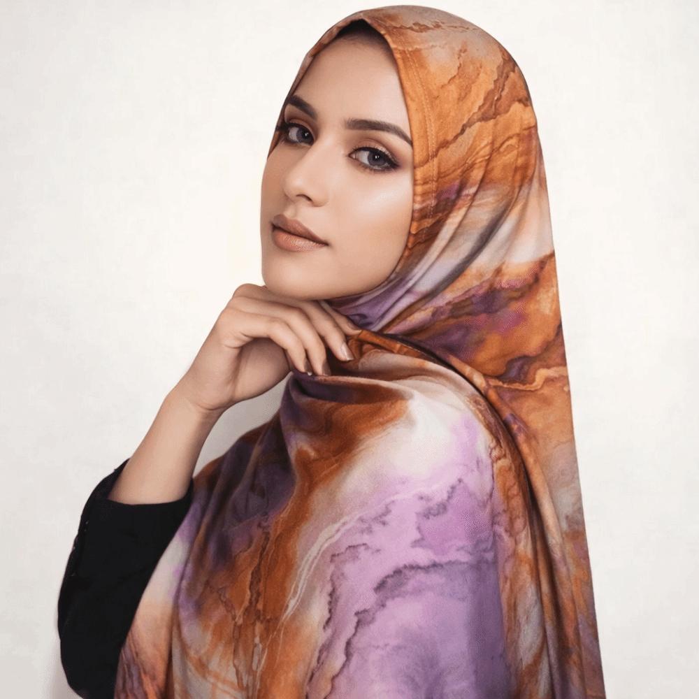 Breathable Print Bandana Ombre Headscarf Fashion Long Scarf  Women's Accessory