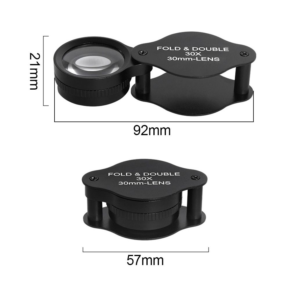 30X Folding Handheld Lens Jewelry Loupe Optical Glass Magnifying Jeweler Eye Glass Magnifier