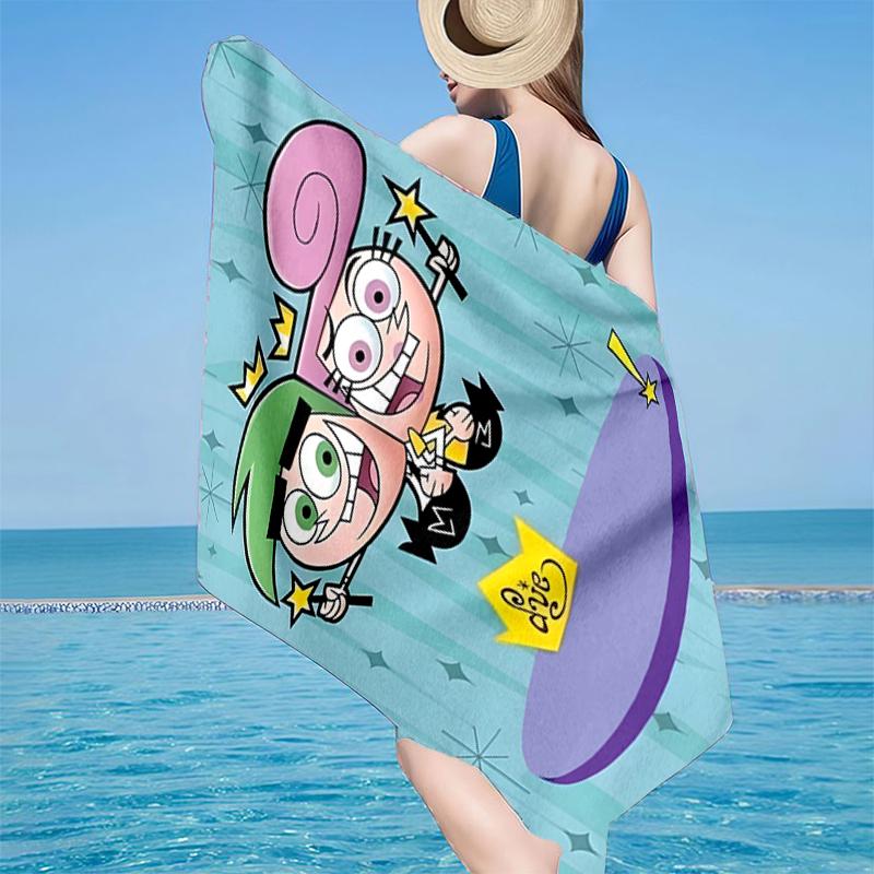 Magische Freundschaft Timmy Abenteuer Strandtuch, Superweiche Mikrofaser, Geschenk für Sie/Ihn, Geburtstag, für Pool, Strand, Reisen, Heimdekoration Fan-Geschenke