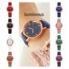 Fashionable Ladies' Quartz Watch With Decorative Night Light And Leather Strap