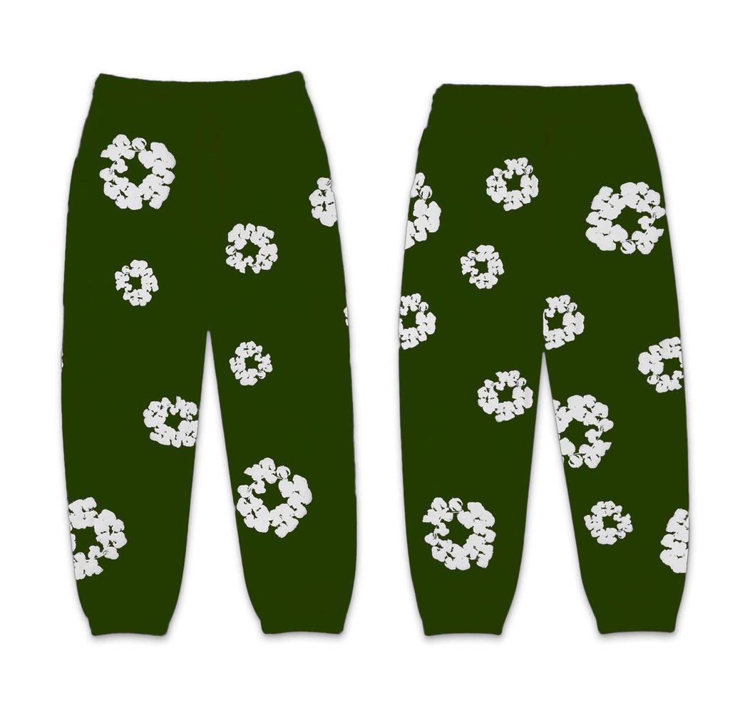 Men's Fashion High Street Foam Printed Hoodie & Sweatpants Set
