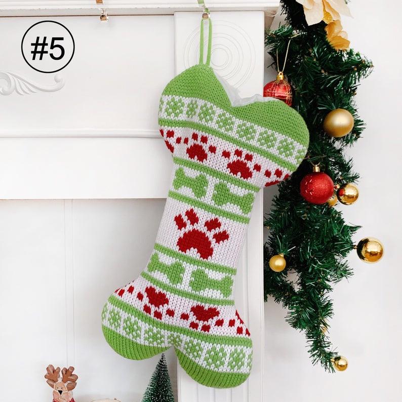 

New Christmas Pet Stocking Knitting Christmas Decorating Stocking Gift Stocking 44*27