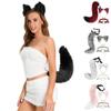 1 set Katze Ohr Halloween Cosplay Zubehör Katze Schwanz Tier Cosplay Requisiten Erwachsene