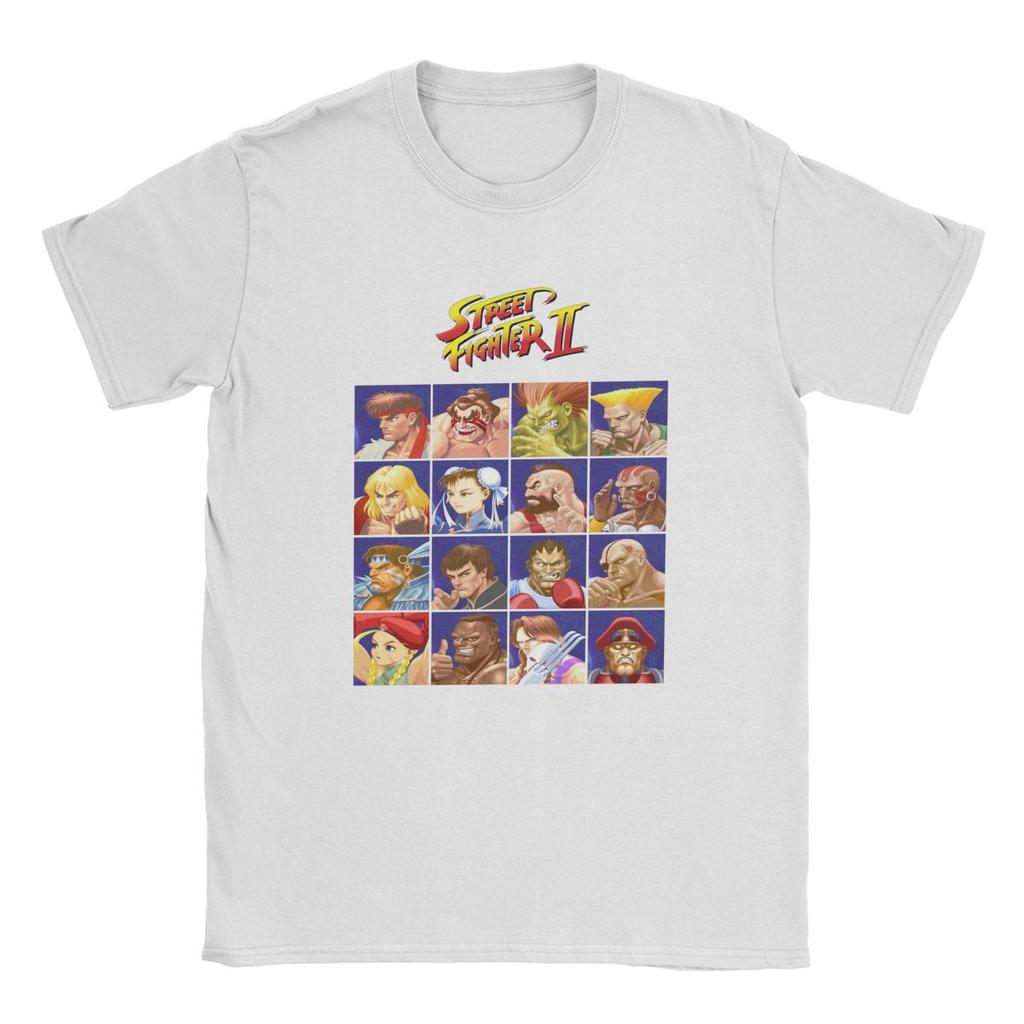 Men's T Shirt Street Fighting Fighters II Select Character Game Funny Cotton Clothe Short Sleeve Crew Neck Tee Plus Size T-Shirt