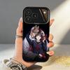 Mr. Masked Fox and the Female Student Phone Case For iPhone17,16,15,14,13,12,11,Pro,MAX White Matte Shockproof Cover