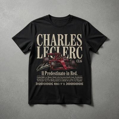 Vintage Red Race Car Shirt, Monaco Racing Driver Tee, Number 16 Motorsport