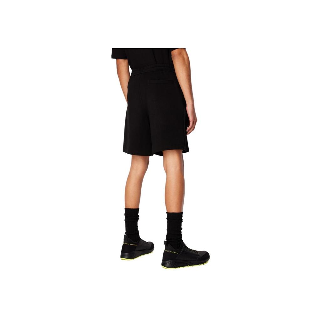 Armani Exchange SS24 Letter Patch Drawstring Casual Shorts Men Shorts Black 3DZSJA-ZJDPZ-1200