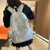 School Bag Women's High-value Tie-dye Versatile Anti-splashing Backpack Multi-compartment Large-capacity Junior High School Student School Bag