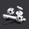 Men's Basketball & Football Cufflink Tie Clip Set - Perfect Valentine's or Father's Day Gift